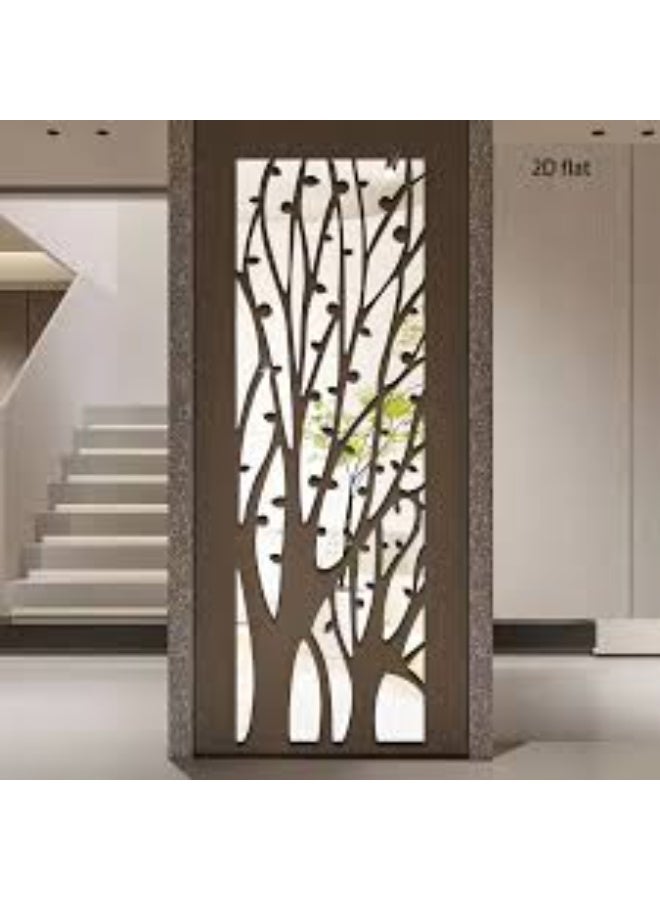 EMAAZZ LLC Modern Tree Acrylic Wall Art Panel Decorative Abstract Nature Design Indoor Wall Hanging Partition for Living Room Hallway Home Decor - Image 1